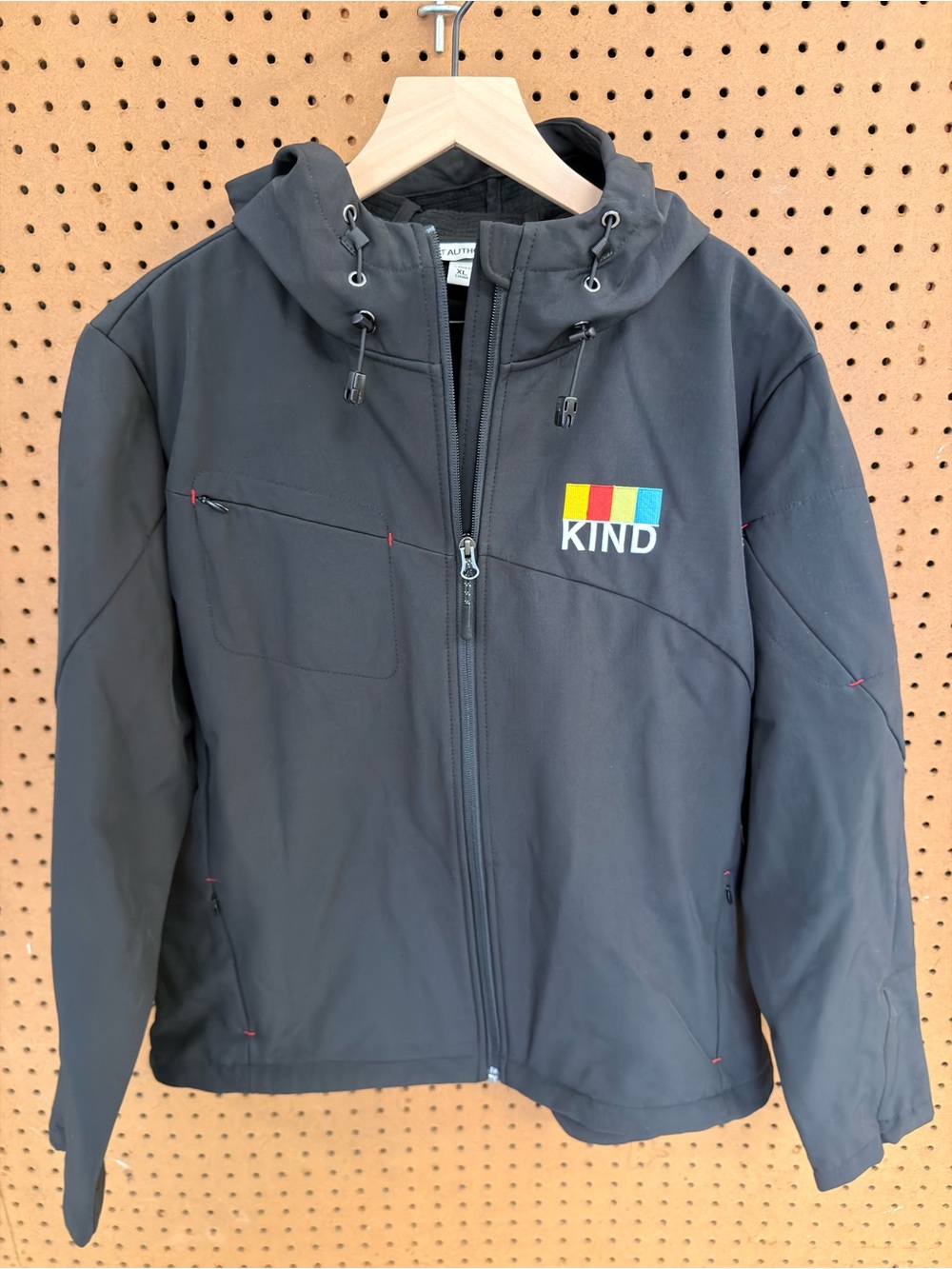 Port Authority Hooded Soft Shell Jacket Black KIND Snacks Logo Women's XL